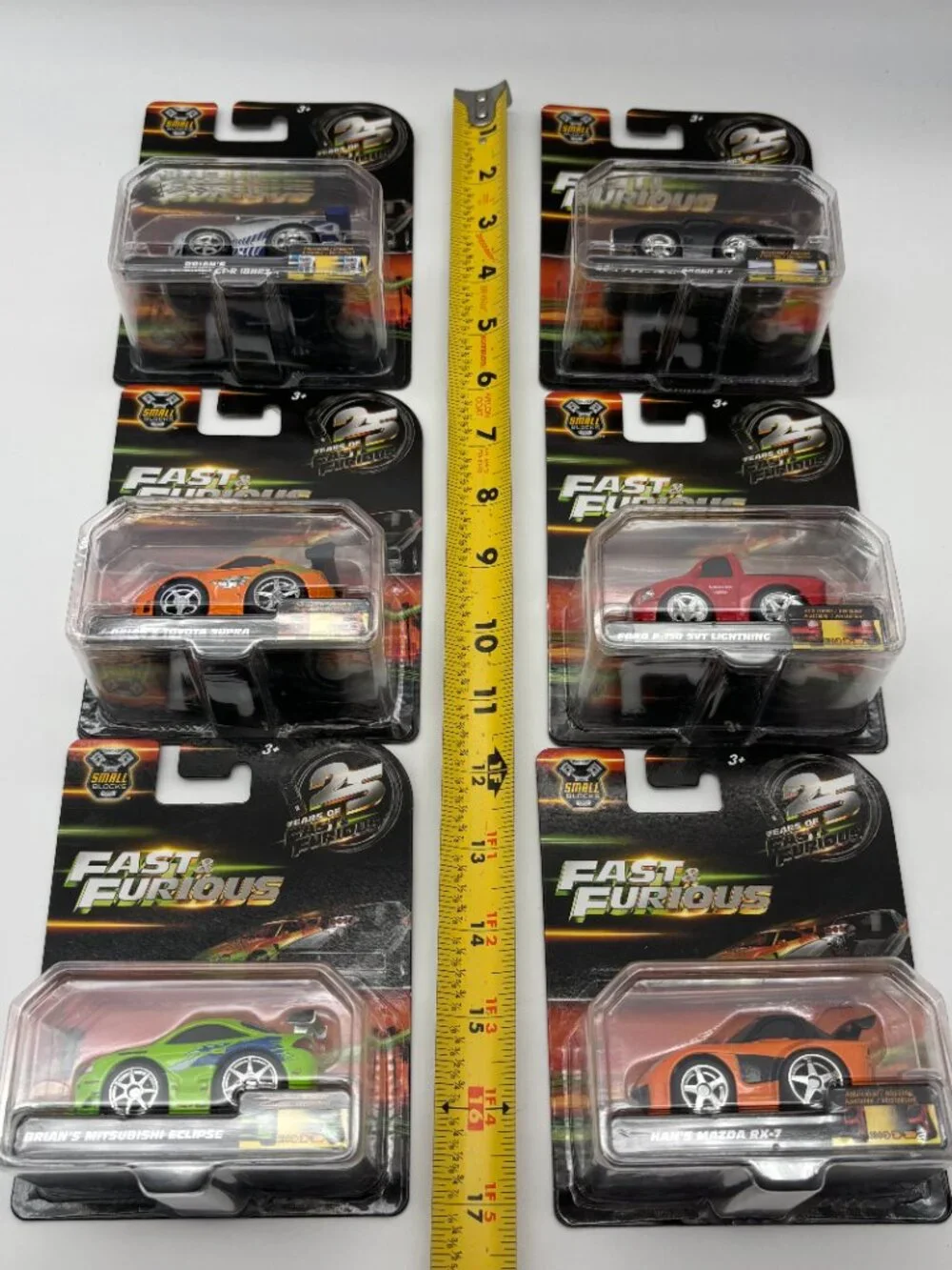 2026 Jada Fast & Furious 25 Years 1:43 Diecast Small Blocks FULL SET OF 6 NEW